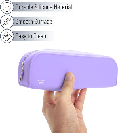 Mr. Pen- Silicone Pencil Case, Aesthetic Pencil Bag for Women, Makeup Pouch, Multifunctional Pouch for Stationery, Cosmetics and Electrical Goods Storage