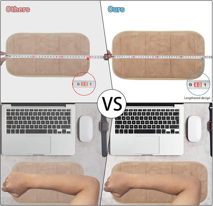 2Pcs Upgrade Computer Wrist Elbow Pad, Portable Memory Foam Arm Wrist Rest Pillow, Soft Wrist Support Mat for Keyboard Desktop Office Gaming - Alleviate Elbow Pain (Moderate Size, 7.8 x 15.7 inch)