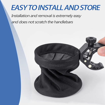 UNIGT Motorcycle Cup Holder, ATV Drink Holder with 0.6"-1.75" Alligator Clamp, 32oz Bike Water Bottle Holder Accessories for Motorcycle, Wheelchair, UTV, Scooter, Boat, Golf, Tractor, Walker