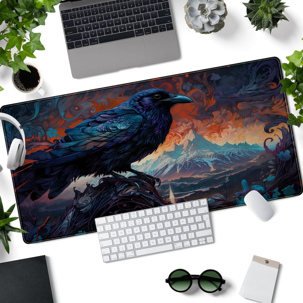 World Map Desk Mat Historical World Map Desk Pad Extra Large Computer Mouse Pad XL Black Topographic Mousepad Keyboard Pad for Desk Gaming Computer Laptop Office Non-Slip Desk Pad 31.5x11.8 in