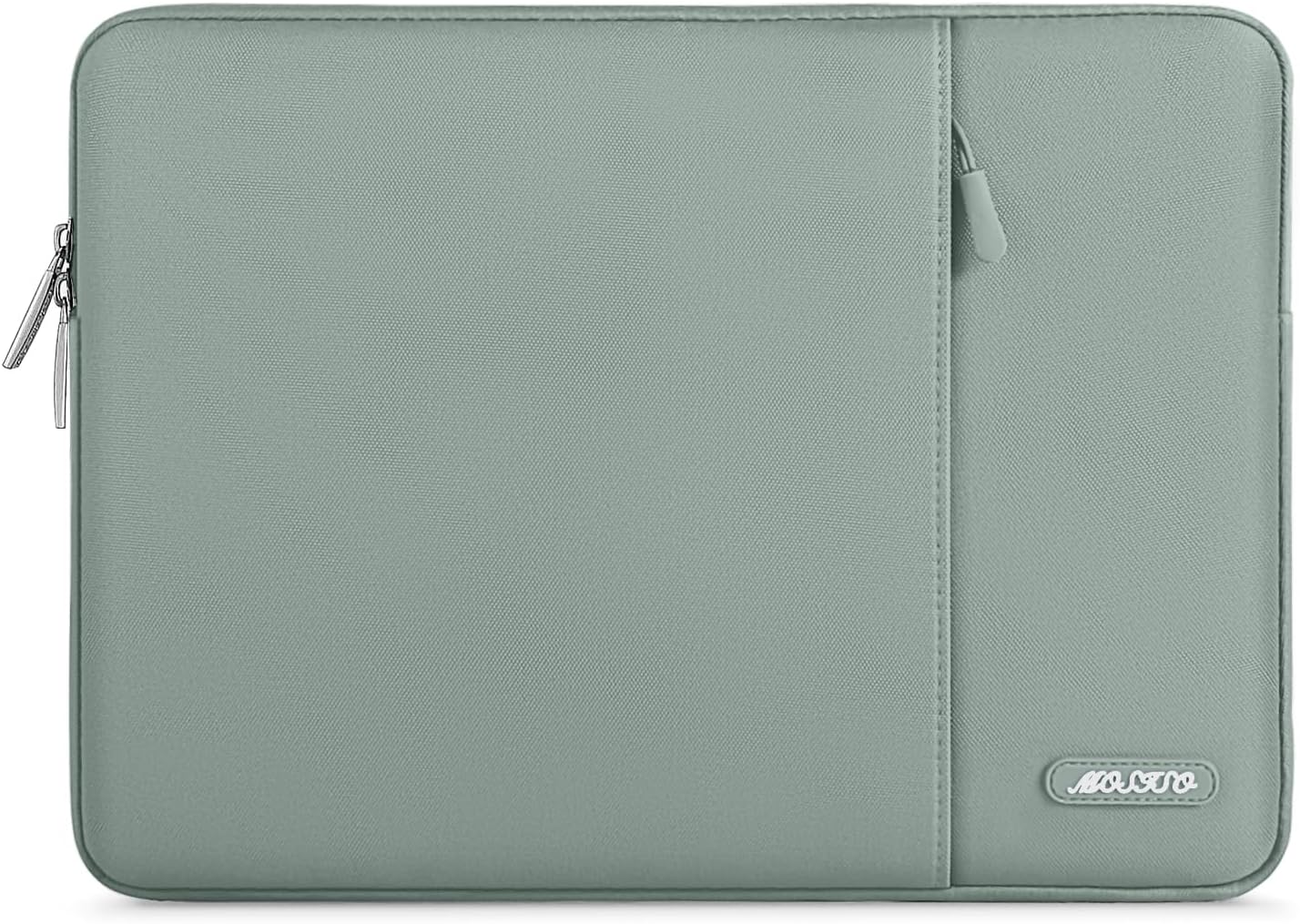 MOSISO Laptop Case 13.3 inch, 13-13.3 inch Laptop Sleeve Compatible with MacBook Air/Pro 13/Pro 14 M5 M4 M3 M2 M1, HP Dell ASUS Lenovo,Polyester Vertical Computer Sleeve Bag with Pocket, Antique Green - Colors A