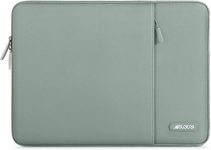 MOSISO Laptop Case 13.3 inch, 13-13.3 inch Laptop Sleeve Compatible with MacBook Air/Pro 13/Pro 14 M5 M4 M3 M2 M1, HP Dell ASUS Lenovo,Polyester Vertical Computer Sleeve Bag with Pocket, Antique Green - Colors A