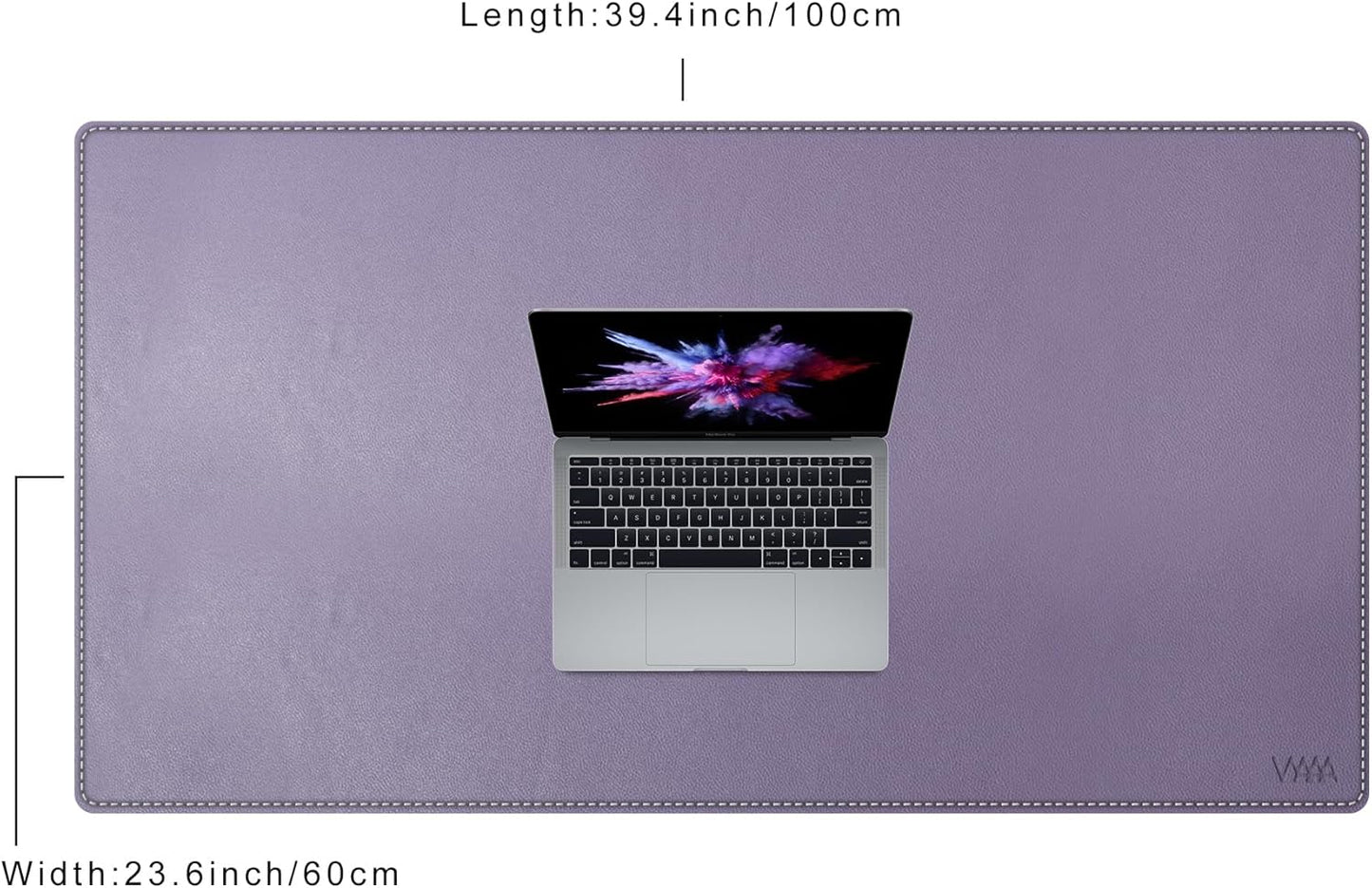 Vyaaa PU Leather & Cork Desk Mat, 39.4"x15.7" Dual Sided Computer Desk mat, Waterproof Large Mouse Pad, Non-Slip Office Desk pad, Office Desk Protector for Work/Gaming/Home (Black)