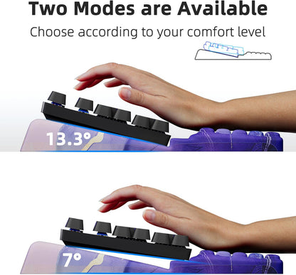 Ospelelf Tilt Keyboard Stand with Wrist Rest, Comfy Ergonomic Keyboard Riser Holder for Office Home