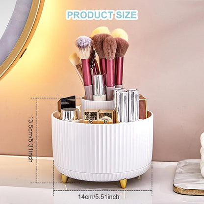 Cayxenful Pencil Holder For Desk,5 Slots 360°Degree Rotating Desk Organizers And Accessories,Desktop Storage Stationery Supplies Organizer, Cute Pencil Cup Pot For Office, School, Home (C-Blue)