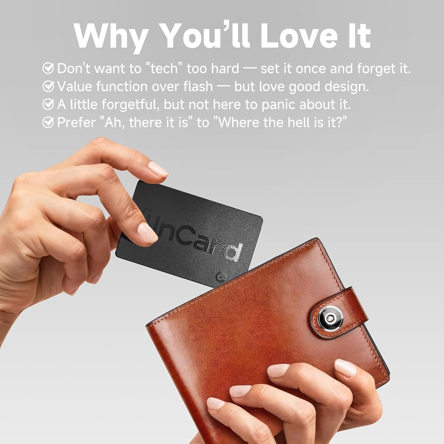 [2025 New, Designed in California] Wallet Tracker, Up to 5-Year Battery Life, Certifed by Apple Find My & Google's Find Hub (Find My Device), Item Locator, Card Holder Tracker, Bags, Android Tracker