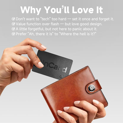 [2025 New, Designed in California] Wallet Tracker, Up to 5-Year Battery Life, Certifed by Apple Find My & Google's Find Hub (Find My Device), Item Locator, Card Holder Tracker, Bags, Android Tracker