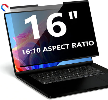 Magnetic Laptop Privacy Screen 15.6 Inch 16:9, Removable Computer Privacy Filter Shield and Anti Glare Blue Light Screen Protector, Compatible with HP Dell Acer Asus Samsung Lenovo ThinkPad