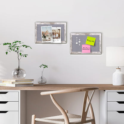 Cork Board Bulletin Board, 11.8x8.6 inches Mini Decorative Hanging Framed Cork Boards for Walls, Pin Board Vision Board for School Home Office, Bulletin Board with Wooden Frame(2230,WH,1p)