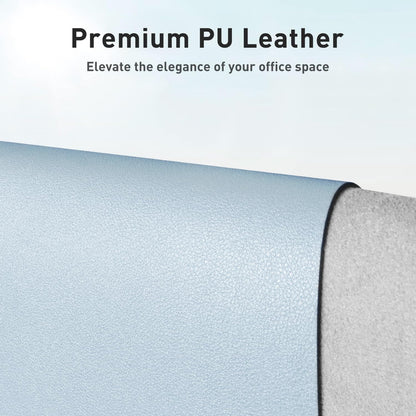 Aothia Non-Slip PU Leather Waterproof Laptop Desk Pad Protector, Blotter Mat, Writing and Mouse Pad for Office & Home, Beige, 23.6" x 13.7" - Colors B