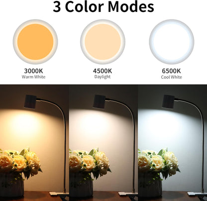 Dott Arts Desk Lamp,USB Clip On Light,Book Lights for Reading at Night,3 Color Modes,10 Brightness Clamp Lights,360° Gooseneck LED Reading Light for Books in Bed,Eye-Care for Home Office,Headboards