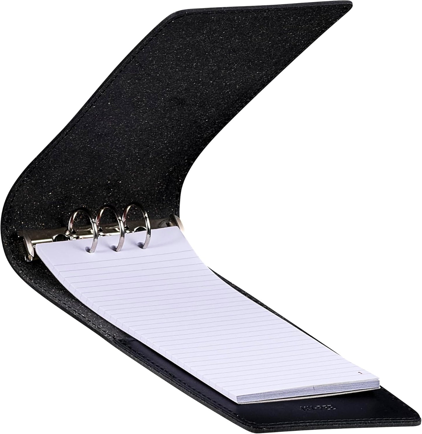 JAY-PEE NYPD Memo Book Note Pad Cover NYC Regulation Style Memo Binder with 3 Heavy Metal Rings. Includes 1 Large Size Note Pad 4" x 8 1/2" Made of Full Grain Black Leather