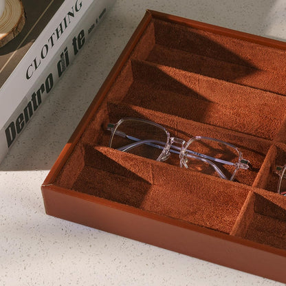 Glasses Holder Box Drawer Sunglass Organizer for Men Clear Storage Case 8 Slot Multiple Reading Glasses Display