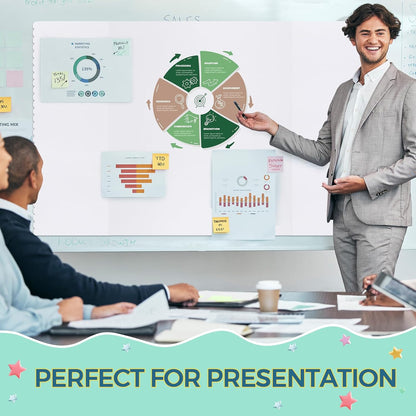 Mooliwe 4 Pack 24" X 16" Trifold Poster Board, Medium Tri Fold Boards Foldable Corrugated Presentation Display Scalloped Borders for Science Fair Events, School Projects, Exhibitions (Macaron)