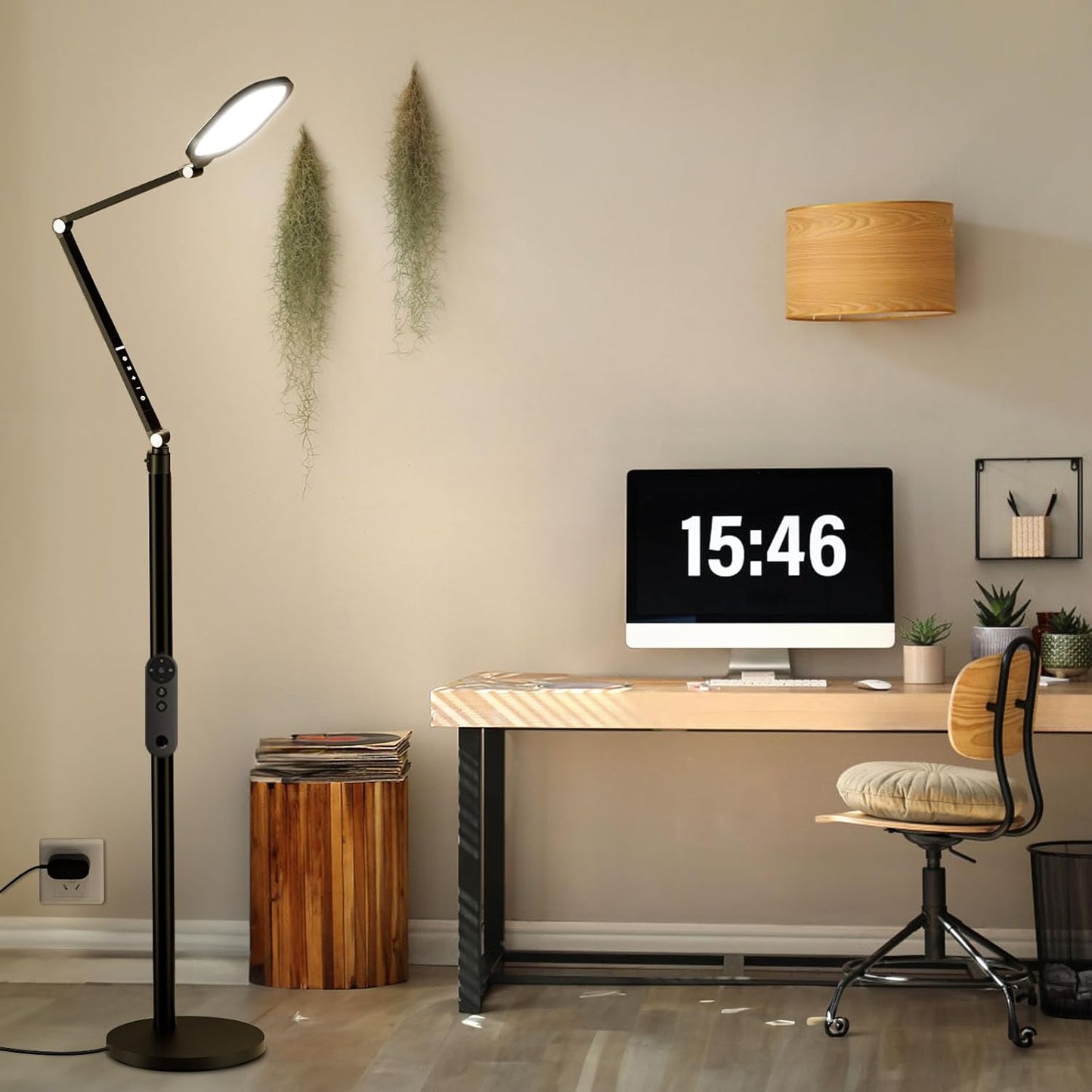 LitONES Video Conference Lighting for Computer, Dimmable Light for Video Recording, Meeting, Laptop & Webcam, 15W Ring Light for Desk with C- Clamp, Swing Arm, Remote, Memory & Timer CRI >95