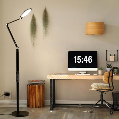 LitONES Video Conference Lighting for Computer, Dimmable Light for Video Recording, Meeting, Laptop & Webcam, 15W Ring Light for Desk with C- Clamp, Swing Arm, Remote, Memory & Timer CRI >95