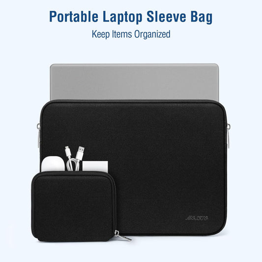 MOSISO Laptop Case 13.3 inch, 13-13.3 inch Laptop Sleeve Bag Compatible with MacBook Air/Pro 13/Pro 14 M5 M4 M3 M2 M1, HP Dell ASUS Lenovo, Neoprene Computer Sleeve Bag with Small Case, Baby Pink - Colors A