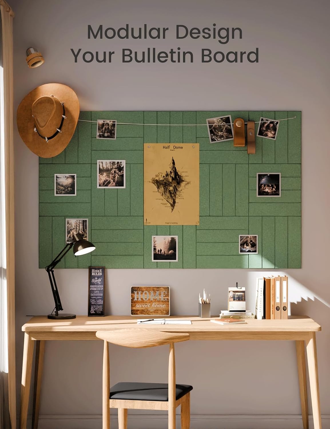 Fluxynara Large Felt Bulletin Board 48" x 36" Cork Board Alternative-12 Pack with 70 Safe Removable Adhesive Tabs, Cork Boards for Walls Cork Board for Home Office Classroom Pin Board (Oatmeal)
