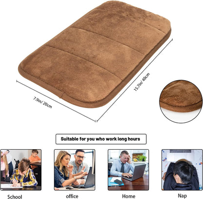 2Pcs Upgrade Computer Wrist Elbow Pad, Portable Memory Foam Arm Wrist Rest Pillow, Soft Wrist Support Mat for Keyboard Desktop Office Gaming - Alleviate Elbow Pain (Moderate Size, 7.8 x 15.7 inch)