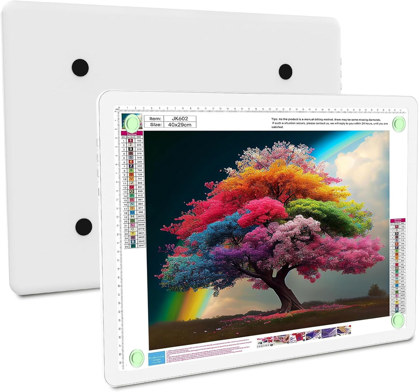 Elice Rechargeable A3 Light Pad for Diamond Painting, Magnetic LED Light Board with Physical Button, Super Bright Diamond Art Light Pad, Ultra-Thin Light Box for Tracing, Weeding Vinyl, Artists -Black