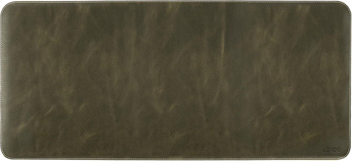 Londo Top Grain Leather Extended Mouse Pad – Large Desk Mat for Office & Gaming, Smooth Writing Surface, Non-Slip Base, Durable & Stylish Workspace Accessory