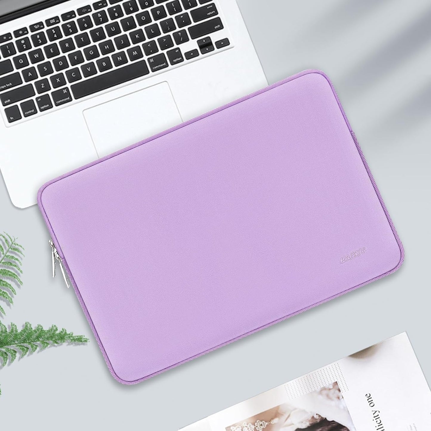 MOSISO Laptop Case 13.3 inch, 13-13.3 inch Laptop Sleeve Bag Compatible with MacBook Air/Pro 13/Pro 14 M5 M4 M3 M2 M1, HP Dell ASUS Lenovo, Neoprene Computer Sleeve Bag with Small Case, Baby Pink - Colors A