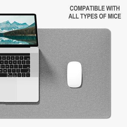 Auhoahsil Felt Desk Mat, Minimalist Large Mouse Pad XXL 35.5 x 15.7 in, Desk Matt for Desktop, Keyboard, Laptop, Computer, Office, Work from Home, Gaming, White