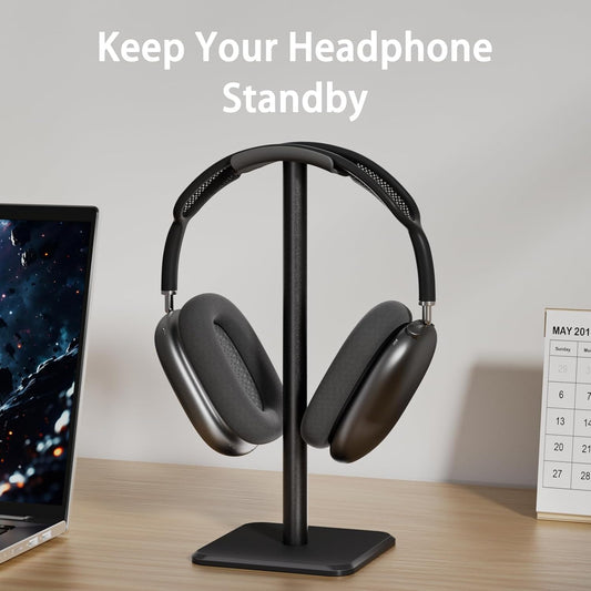 Headphone Stand - Headset Stand with Aluminum Hanger, Headphone Holder for AirPods Max, Sony, Bose, Beats and More (Pink)
