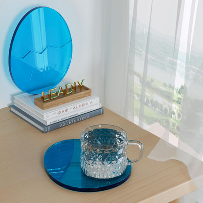 Acrylic Coaster Decorative Plates, Irregular Bar Drink Coaster, Clear Cloud Shape Coffee Cup Coaster, Perfect for Tabletop Protection and Accessories Display.(Gold)