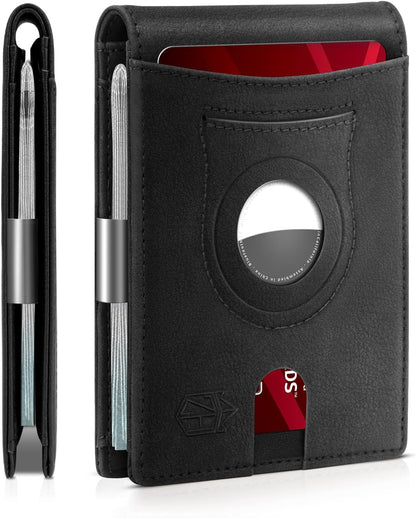 Zitahli Men's Wallets Airtag Holder Slim Rfid Leather with Gift Box