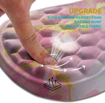 Hokafenle Ergonomic Mouse Pad Wrist Support, Wrist Rest Mousepad for Carpal Tunnel Pain Relief with Integrated Memory Foam Slope Massage Bulge (11.8x7.9 inch,Topographic Contour)