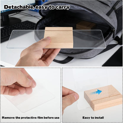 Rainmae 3PCS Monitor Memo Board Acrylic Detachable Sticky Note Holder for Computer Screen Clear Multifunction Portable Memo Message Board Holder Office Desk Accessories Desktop Organization