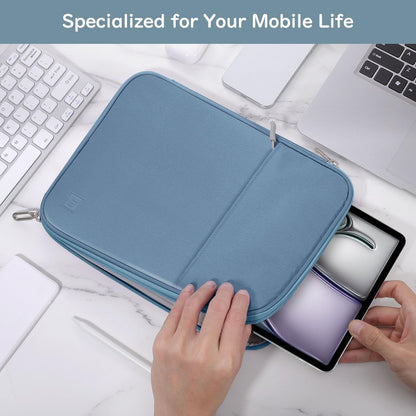 Dadanism 9-11 Inch Tablet Sleeve Padded Carrying Case for iPad (A16) 11th Gen 11", iPad 10th Gen 10.9", iPad Air M4/Pro M5 11", iPad Air 5/4, iPad 9/8/7th Gen, Galaxy Tab A11+ Plus 11", Blue