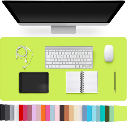 Leather Desk Pad Protector,Non-Slip Desk Pad,on-Slip PU Leather Large Mouse Pad,Easy Clean Desk Protecor Mat,Writing Pad for Office Work/Home/Decor(Black, 23.6" x 13.7")
