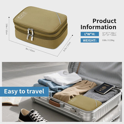 Lanola Travel Cable Organizer Bag, Electronic Accessories Case Portable Double Layer Cable Storage Bag for Cord,phone,Charger, Flash Drive, Phone, SD Card,Personal Items - (Purple)