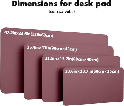 YSAGi Double-Sided Desk Pad, 31.5"x15.7"Leather Desk Mat, Eco Cork Desk Pad Protector,Large Mouse Pad,Waterproof Desk Blotter for Office/Home(Coffee)