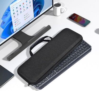Hard Keyboard Carrying Case for Logitech Pebble Keys 2 K380s & Logitech K380 Bluetooth Keyboard Case + M350 Pebble Mouse Combo, Wireless Keyboard Shockproof Protective Travel Bag, Black