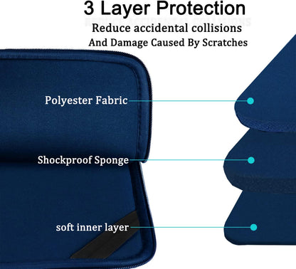 Laptop Case Sleeve 15.6 inch, Durable Shockproof Protective Computer Carrying Cover with Front Pocket, Briefcase Handbags Laptop Sleeve Bag for 15.6 inch HP, Dell, Acer, Asus, Notebook, Black