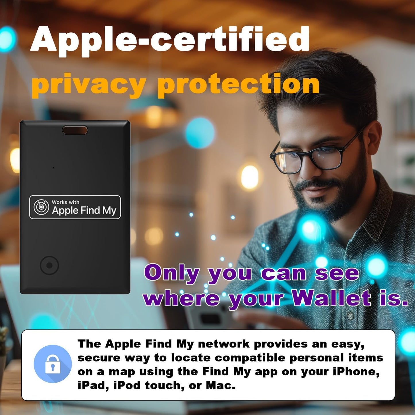 Wallet Tracker Card for Android – Google Find Hub Compatible GPS Tracking Card, Ultra-Thin Smart Card Tracker Fits Any Wallet, No Subscription Required(Android Wallet Tracker)