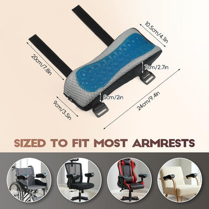 Office Chair Arm Pads, Ergonomic Memory Foam Wheelchair Cover, Arm Rest Pillow for Desk, Computer, Gaming and Elbows (Skin-Friendly Arm Rest Pillow)