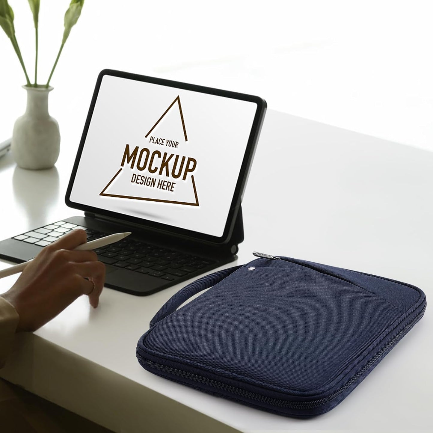 MoKo 9-11 Inch Tablet Sleeve Carrying Case with Handle, Padded Protective Travel Bag for New 11-inch iPad Air 4 2026/Pro M5/ A16, iPad 10th/Air 5/4th 10.9, i-Pad 9/8th 10.2,Tab S9/S8 11, Black