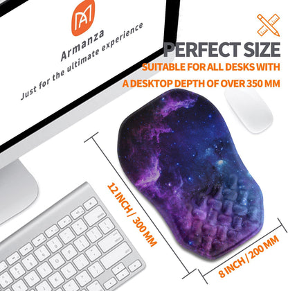 Ergonomic Slope Mouse Pad Wrist Support, Wrist Rest Mousepad for Carpal Tunnel Pain Relief with Massage Bulge and Slow Rebound Memory Foam (12x8 inch, Black)