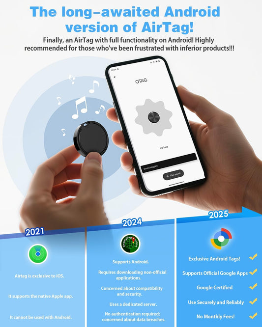 Air Tags for Android,Air Tags-4 Pack Android,Air Tracker Tags with 4 Case,2 Year Battery Life,Google Find Trackers for Google'S Find Hub App,IP65 Waterproof Luggage Air Tracker Tag for Keys