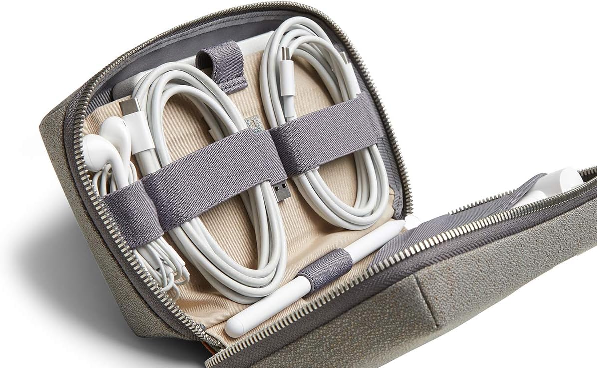 Bellroy Tech Kit (Tech Accessories Organizer Pouch, Zipper Closure Design, Stores Power Bank, Phone Charger, Cables & More, Internal)