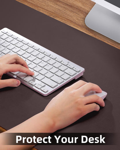 Leather Desk Pad Protector, Office Desk Mat, Large Mouse Pad, Non-Slip PU Leather Desk Blotter, Laptop Desk Pad Desk Accessories for Office and Home (Black, 40" x 17")