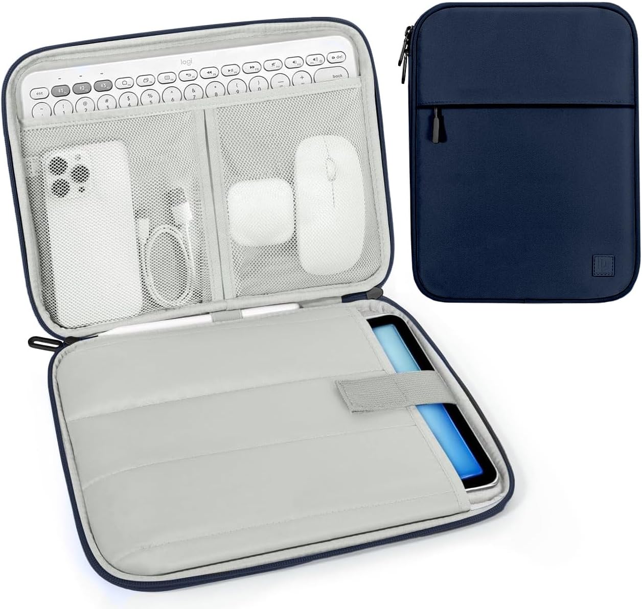 Dadanism 9-11 Inch Tablet Sleeve Padded Carrying Case for iPad (A16) 11th Gen 11", iPad 10th Gen 10.9", iPad Air M4/Pro M5 11", iPad Air 5/4, iPad 9/8/7th Gen, Galaxy Tab A11+ Plus 11", Blue