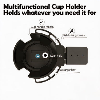 Desk Cup Holder with Large Metal Clamp, Fits Maximum Diameter of 3.38 inches Bottles, Anti-Spill Cup Holder Suitable for Tables, Porch Swings, and Patio Chairs. (Large)