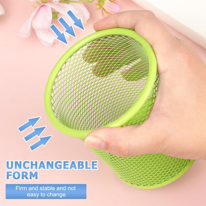 Tamaki Pen Holder Cup for Desk, Desk Organizer Wire Mesh Pencil Cup Holder for Desk Office Pen Organizer (Purple)
