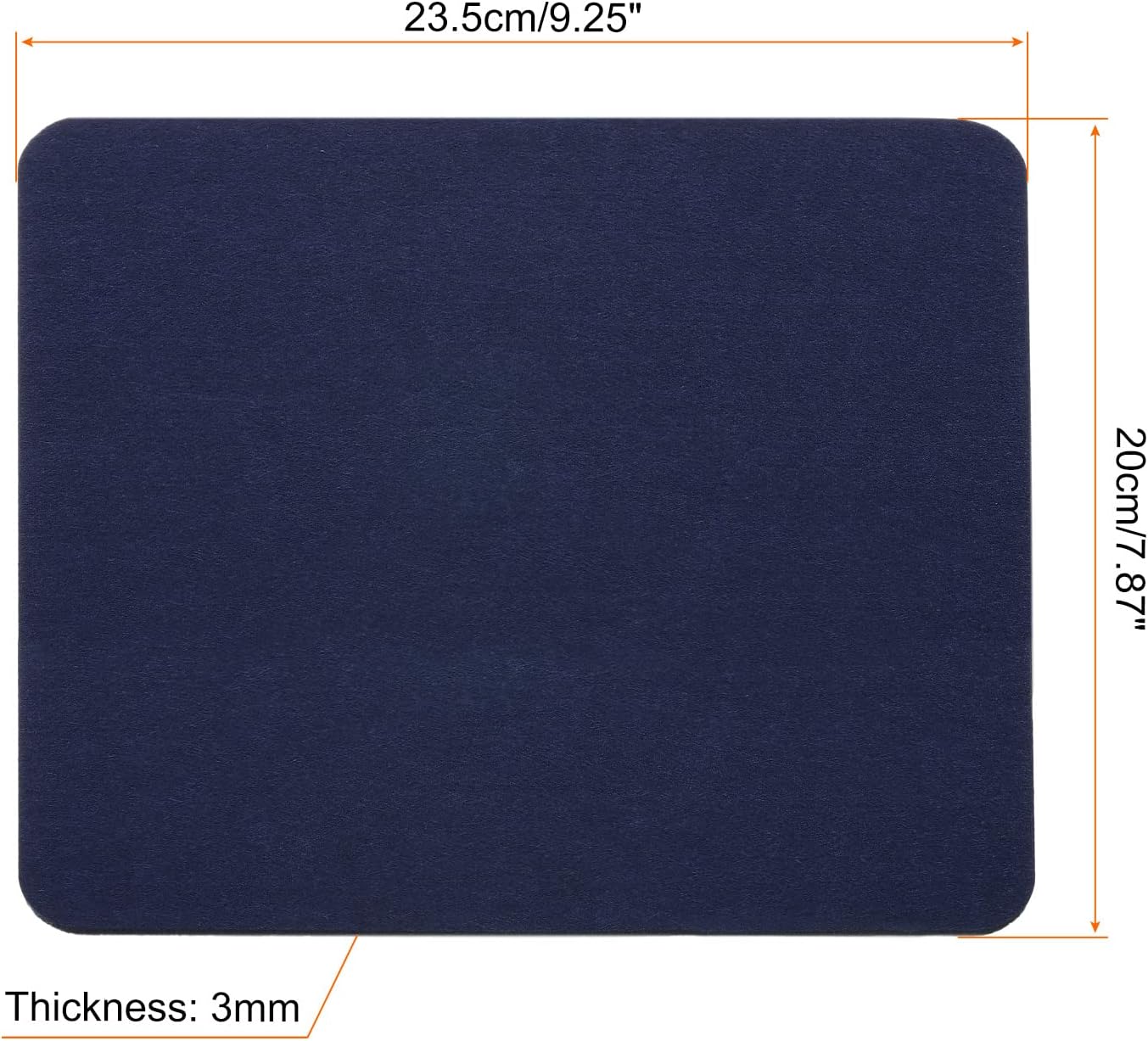 PATIKIL 9"x8" Mouse Pad, Felt Dual Side Soft Desk Pad Writing Mat for Office Home, Light Gray