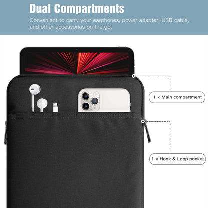 TiMOVO 9-11" Tablet Sleeve Bag for iPad 11-inch A16 2025, iPad 10.9"/10.2"| Air 11 Inch/5th/4th Gen. 10.9", Galaxy Tab A9+/A11Plus 11", Protective Bag Fit Smart Keyboard, Dusty Blue